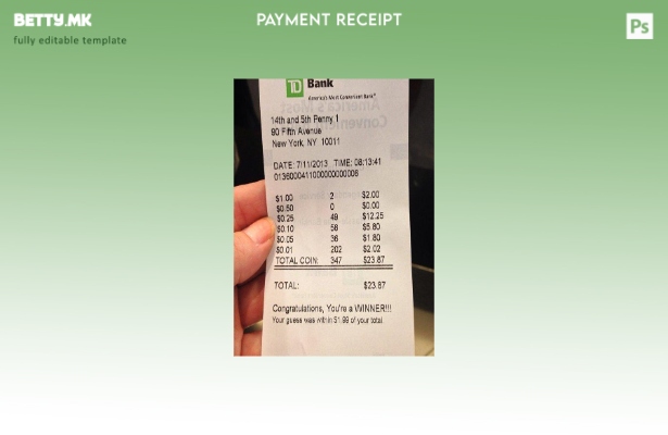 Шаблон за уплата од банка во модерен стил на САД Td